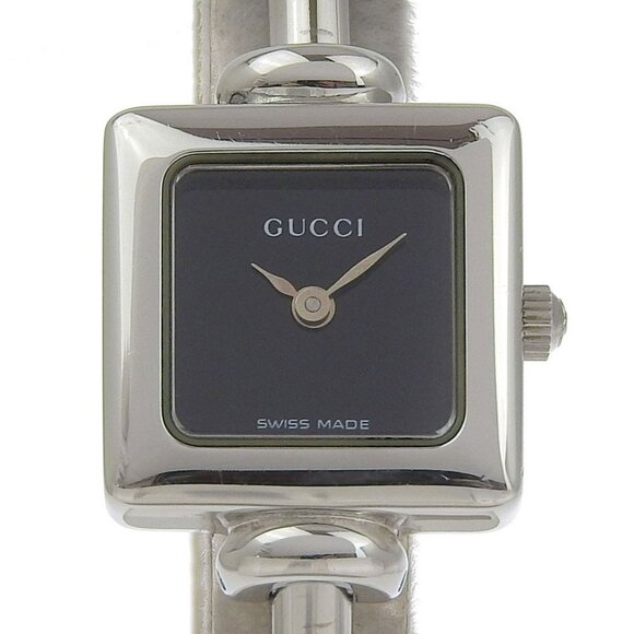 GUCCI Watches 1900L blackDial Stainless Steel Quartz Analog display Women - Picture 1 of 8